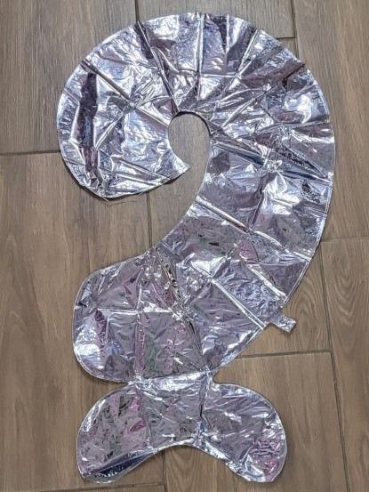 Balon folie cifra 9 argintiu Stand Up 64 cm [2]