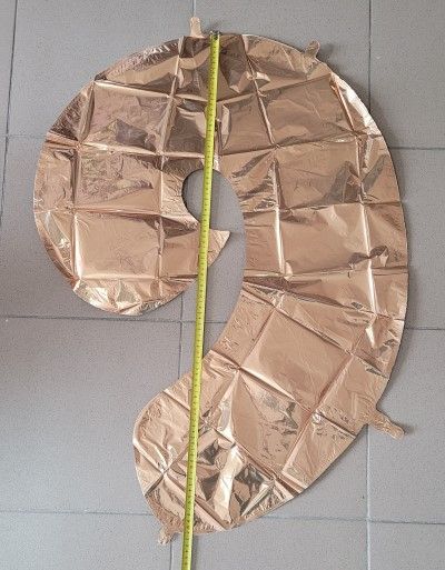 Balon folie cifra 9 auriu 66cm [3]