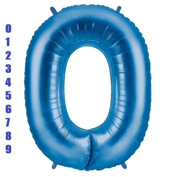 Balon folie cifra albastru 40 cm