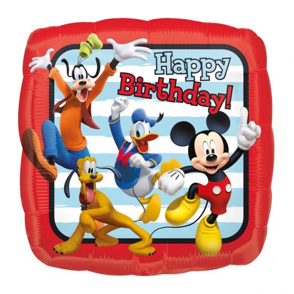 Balon folie Clubul lui Mickey Happy Birthday 45 cm 0026635362252