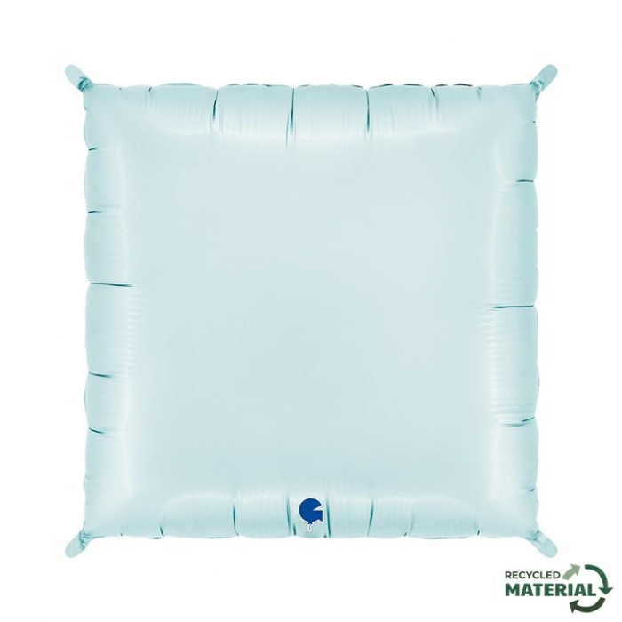 Balon folie decorator patrat doua fete albastru si roz pastel 60 cm [1]