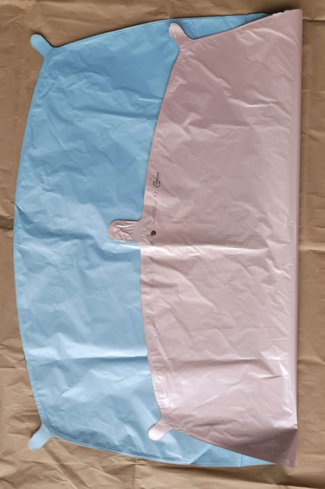 Balon folie decorator patrat doua fete albastru si roz pastel 60 cm [5]