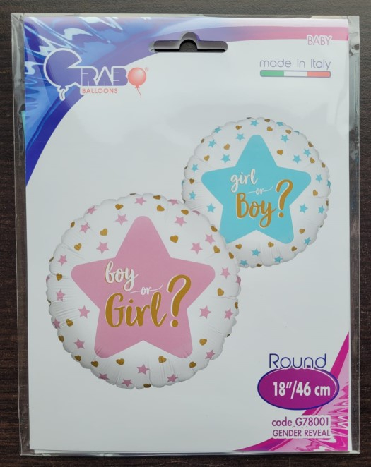 Balon folie Dezvaluire sex / Gender reveal / Boy or Girl 46 cm [5]