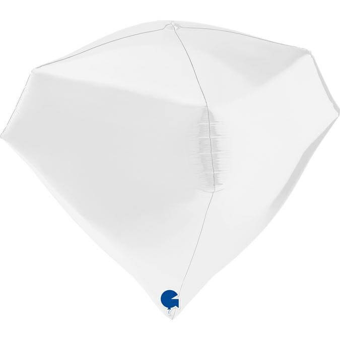 Balon folie diamant alb satin 45 cm [1]