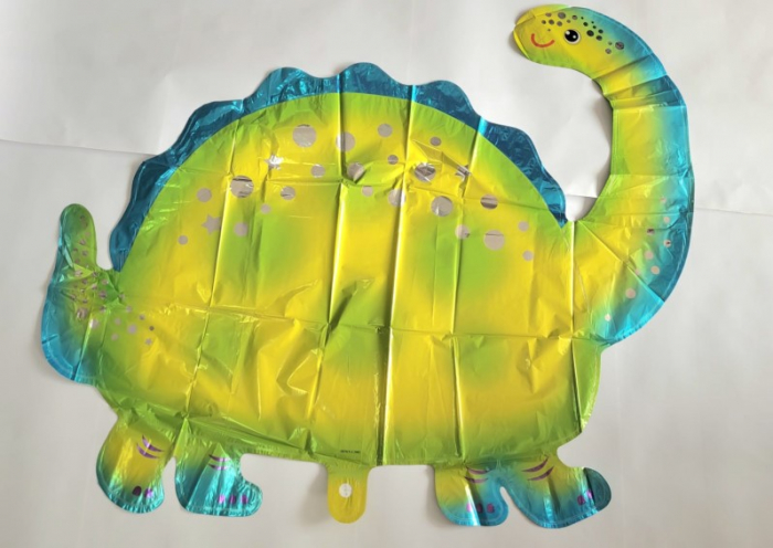 Balon folie dinozaur verde gat lung 90 x 70 cm [2]