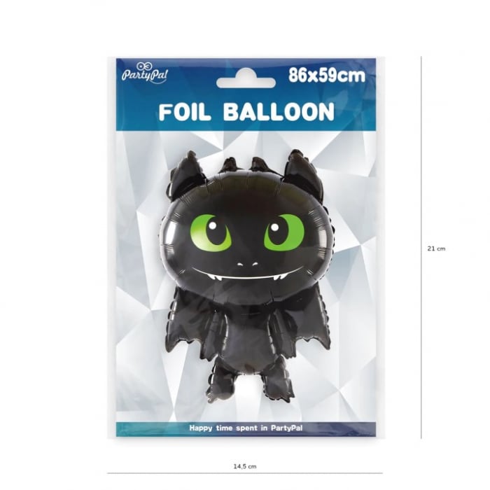 Balon folie dragon negru 86 x 59 cm [6]
