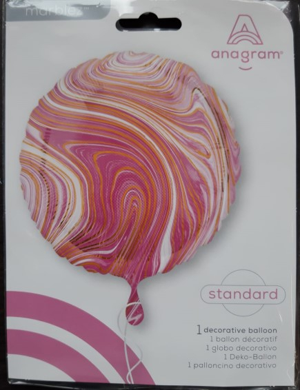 Balon folie efect marbelz / marmura roz 43 cm [3]