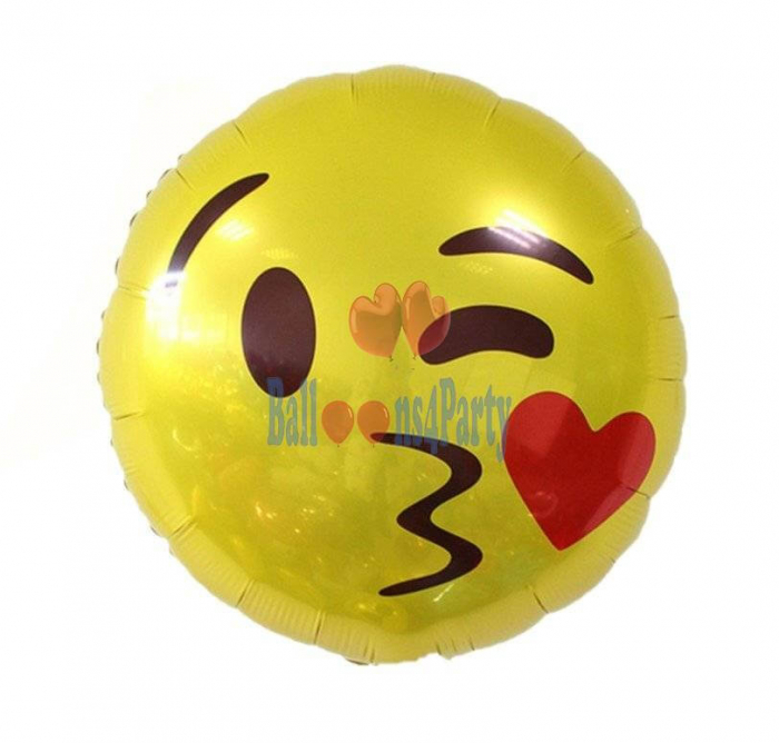 Balon folie Emoji Kiss Pupic , Sarut 45cm