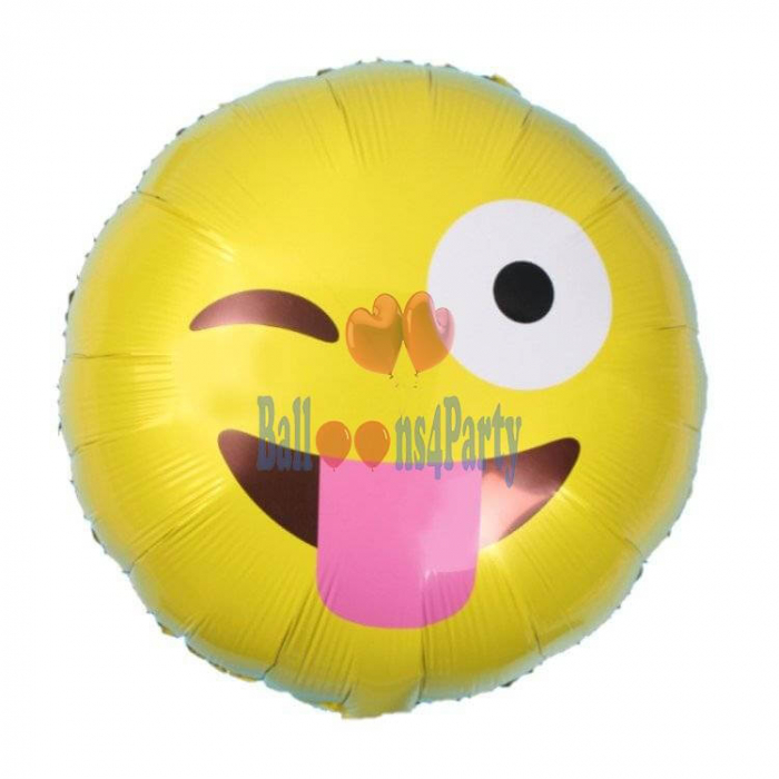 Balon folie Emoji scoate limba 45cm [1]