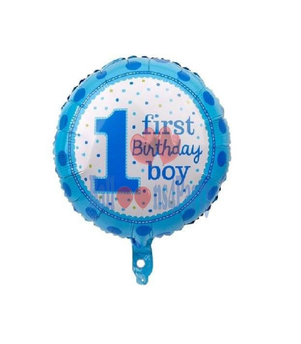 Balon folie First Birthday / Prima aniversare Boy 45cm [1]