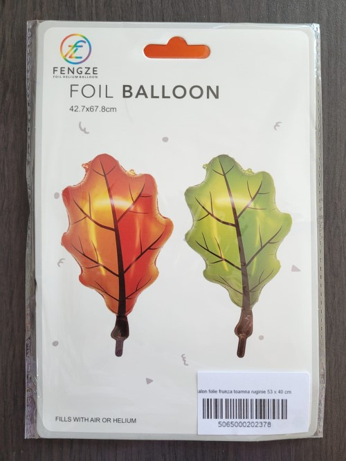 Balon folie frunza toamna ruginie 53 x 40 cm [4]
