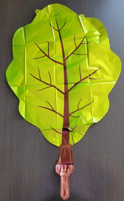 Balon folie frunza toamna verde 53 x 40 cm [2]
