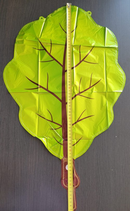 Balon folie frunza toamna verde 53 x 40 cm [3]