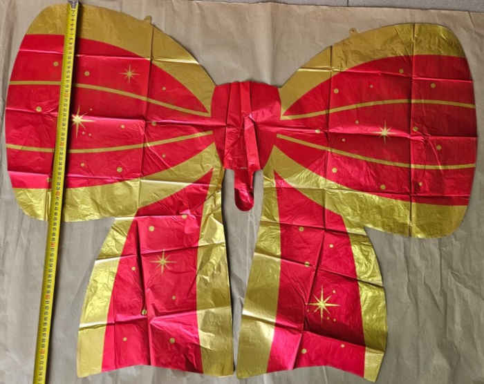 Balon folie funda rosu cu auriu 90 x 70 cm [3]