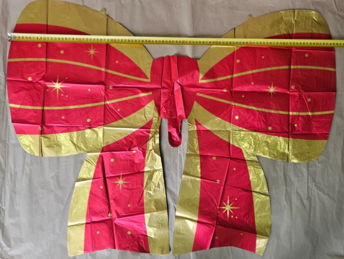 Balon folie funda rosu cu auriu 90 x 70 cm [2]