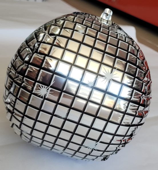 Balon folie glob disco argintiu 23 cm [5]