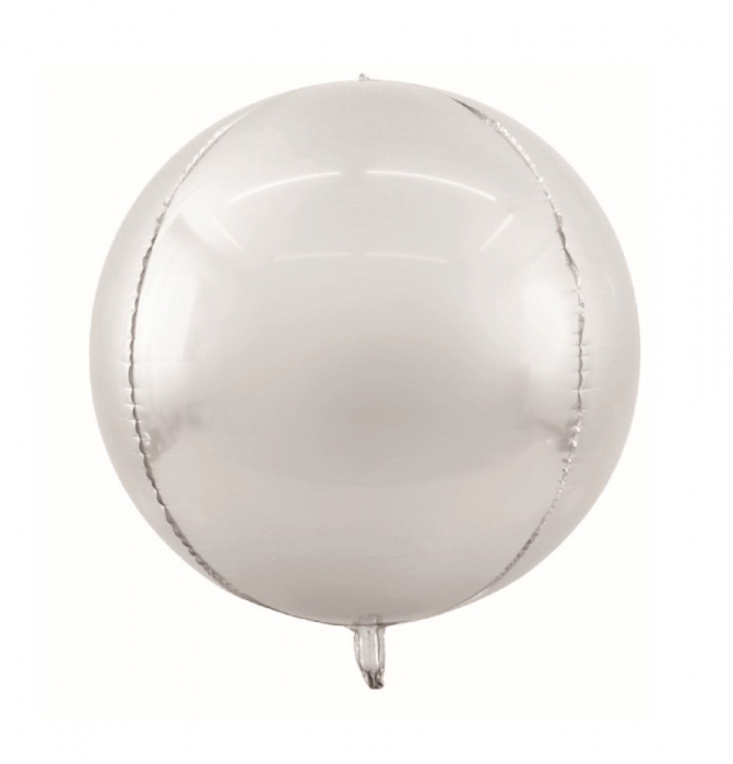 Balon folie Glob Sfera orbz argintiu 55 25 cm