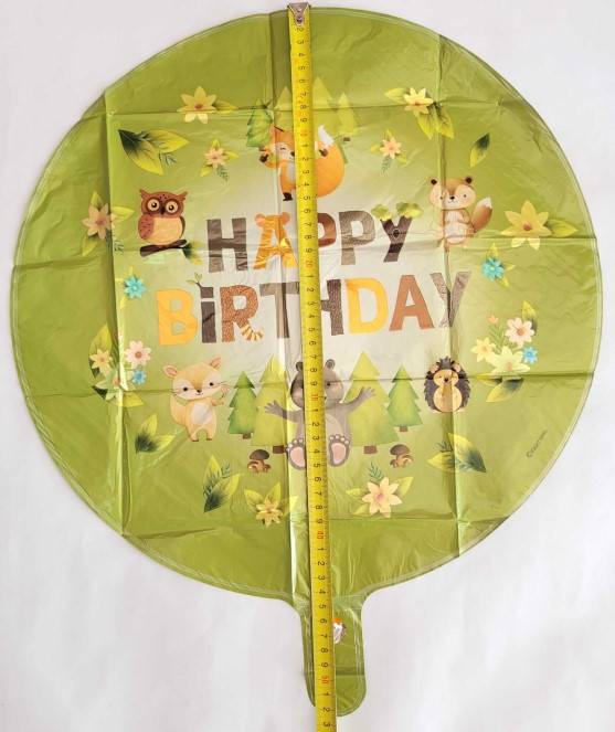 Balon folie Happy Birthday animale padure 45 cm [4]