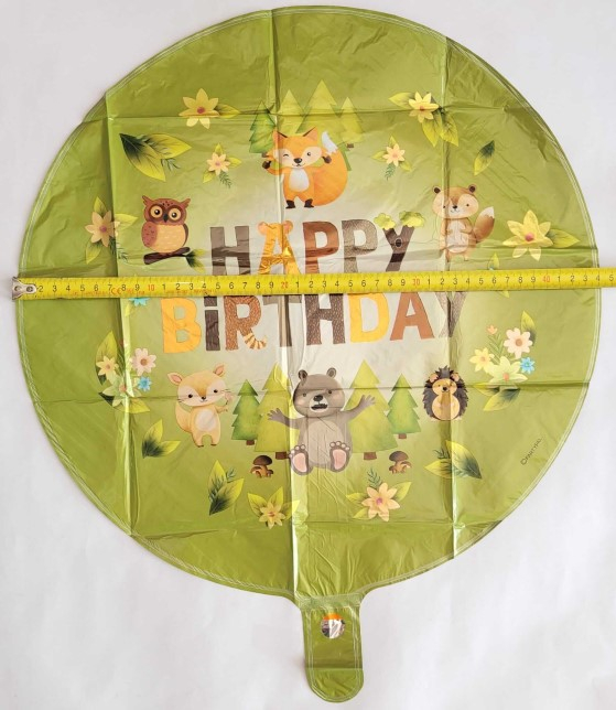 Balon folie Happy Birthday animale padure 45 cm [3]
