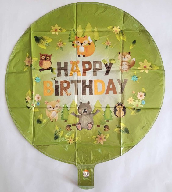 Balon folie Happy Birthday animale padure 45 cm [2]