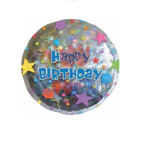 Balon folie Happy Birthday confetti 43cm
