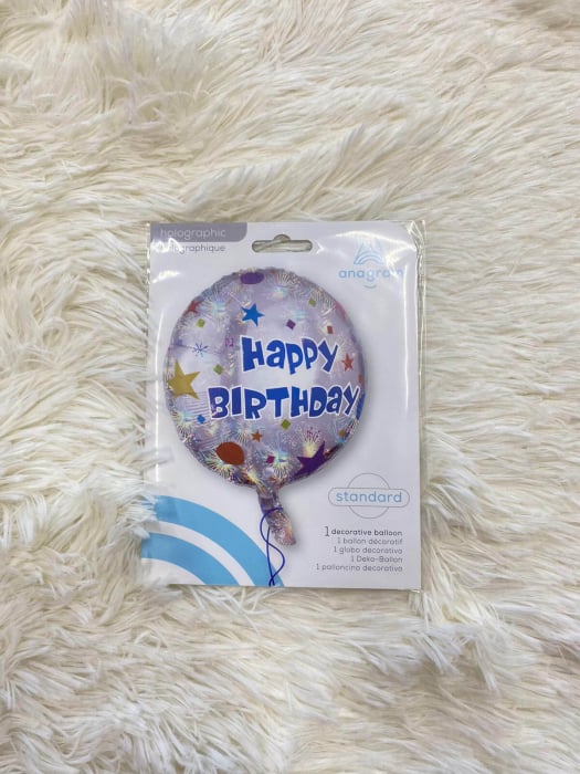 Balon folie Happy Birthday confetti 43cm [3]