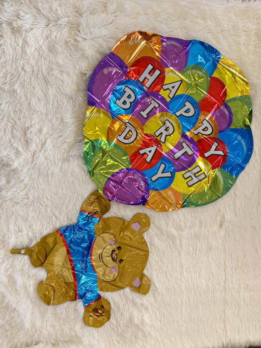 Balon folie Happy Birthday cu ursulet 78cm [2]