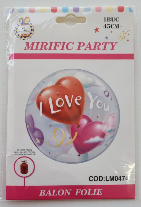 Balon folie I LOVE YOU transparent 45 cm [4]