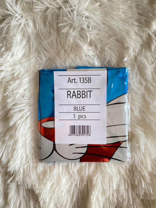 Balon folie iepure albastru Bunny 90 cm [4]
