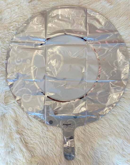 Balon folie imprimat 25 ani argintiu 45cm [2]