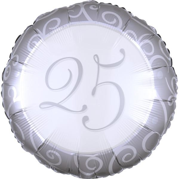 Balon folie imprimat 25 ani argintiu 45cm [1]