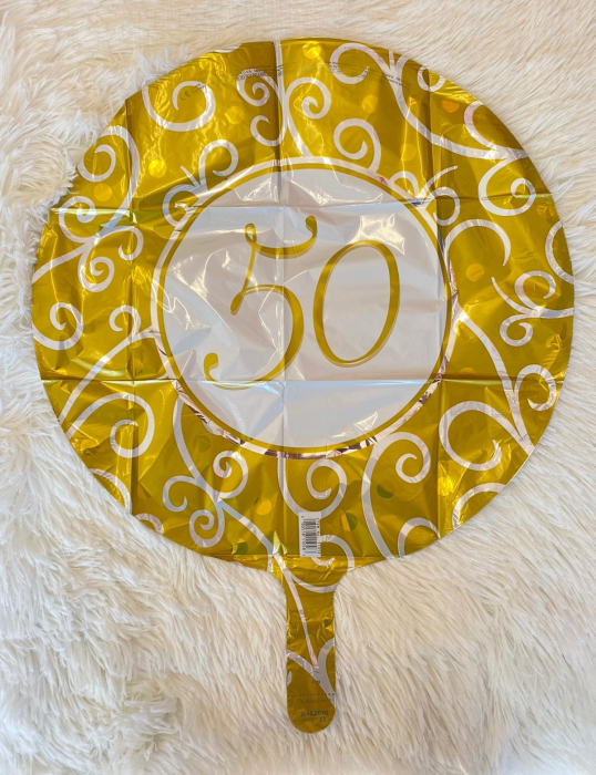 Balon folie imprimat 50 ani auriu 45cm [2]