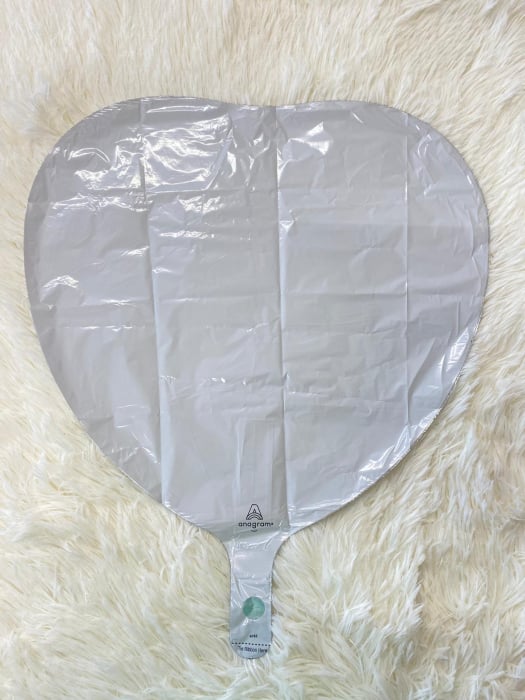Balon folie inima alba 43 cm [2]