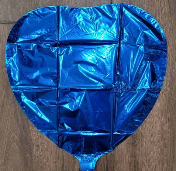 Balon folie inima albastra metalizata 45cm [2]
