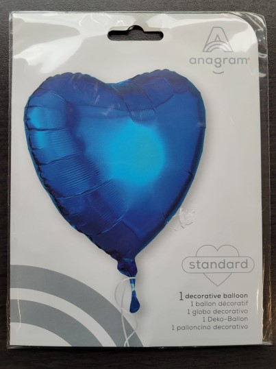 Balon folie inima albastra deschis 43 cm [3]