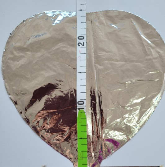 Balon folie inima argintie 24 cm [2]