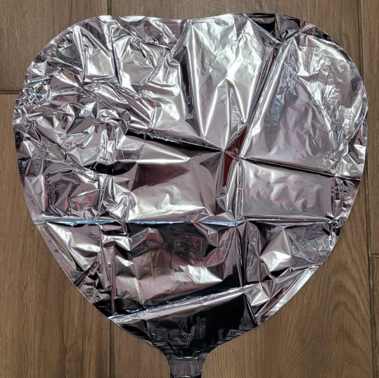 Balon folie Inima Argintie 45 cm [2]