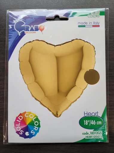 Balon folie Inima Auriu 45 cm [3]