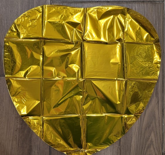 Balon folie inima auriu inchis 43 cm [2]
