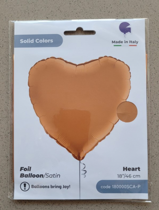 Balon folie inima caramel 46 cm [3]