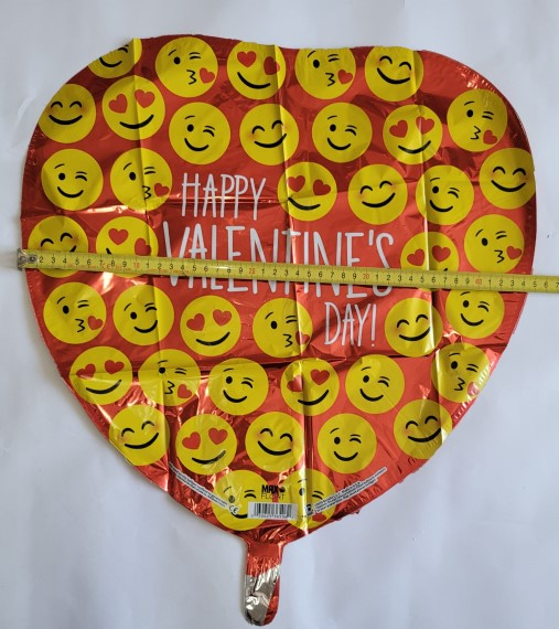 Balon folie inima emoji iubire Valentines 46 cm [4]