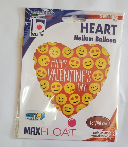 Balon folie inima emoji iubire Valentines 46 cm [5]