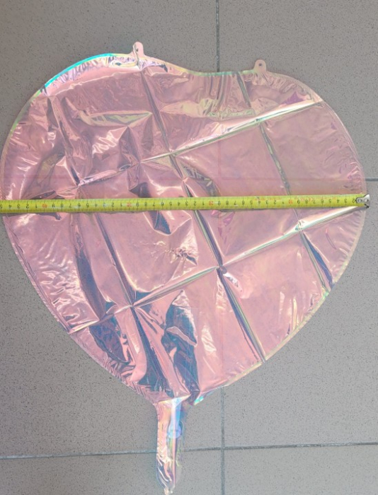 Balon folie inima holograma alba 43 cm [4]