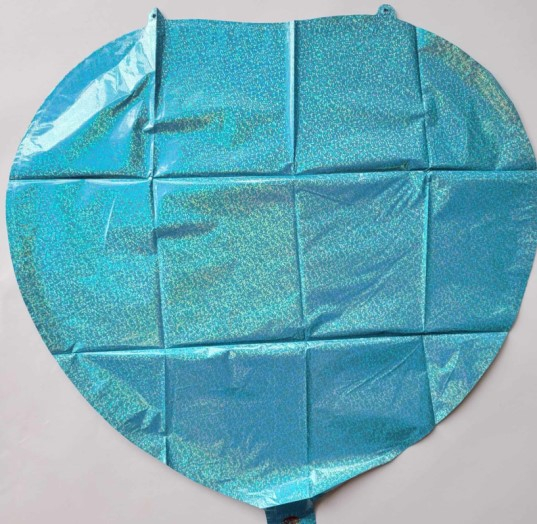 Balon folie inima holograma bleu Tiffany 45 cm [2]