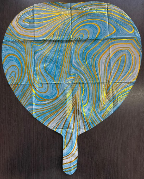 Balon Folie Inima marble albastru 45cm [2]
