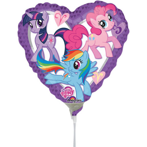 Balon folie inima mini figurina My Little Pony Poney 22 cm