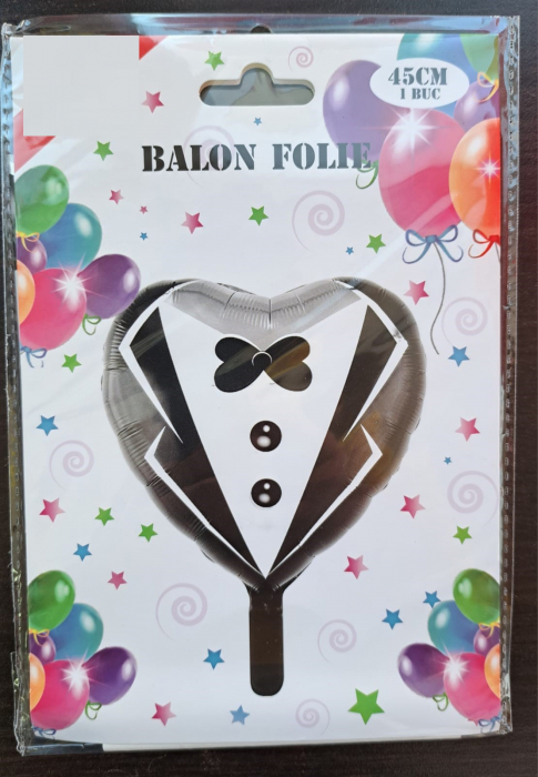 Balon folie inima costum mire nunta 45 cm [4]