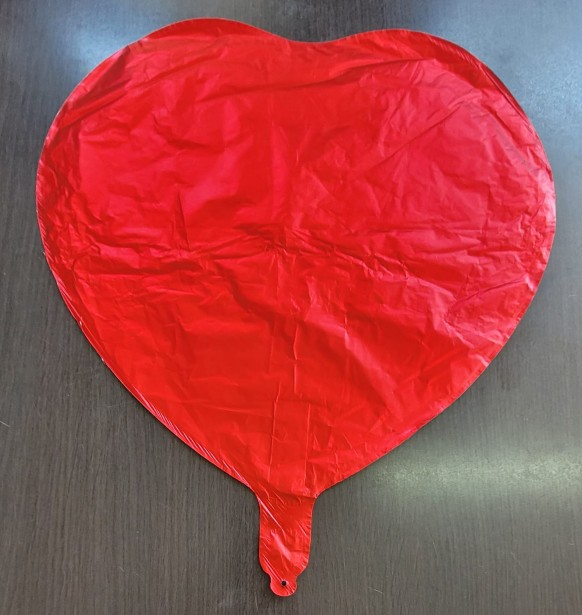 Balon folie inima rosie trandafir 45cm [2]