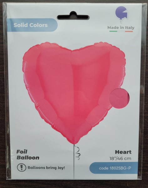 Balon folie inima roz Bubble Gum 43 cm [4]