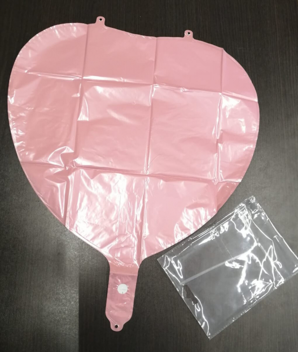 Balon folie inima roz deschis 45cm [4]